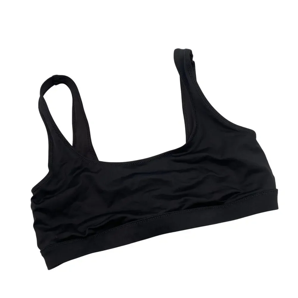 Skims black tank bikini top